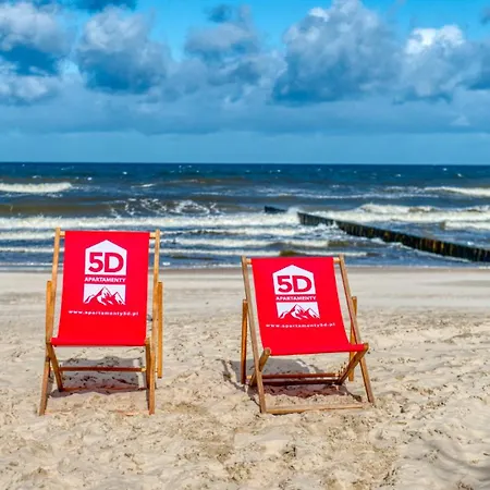 Rezydencja Niechorze 208 Z 2 Sypialniami, 2 Lazienkami Z Basenem, Sauna, Jacuzzi, Przy Samej Plazy - 5D Apartments